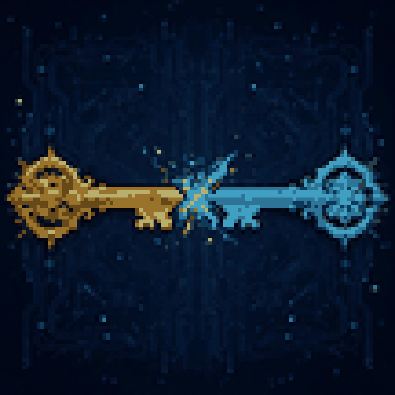 A pair of forge keys